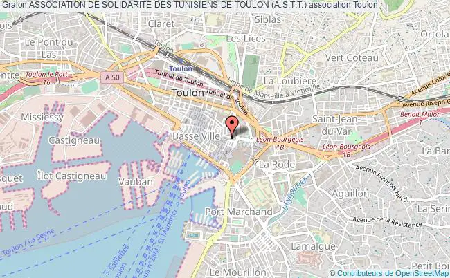 plan association Association De Solidarite Des Tunisiens De Toulon (a.s.t.t.) Toulon