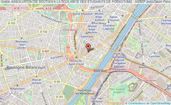 plan association Association De Soutien A La Scolarite Des Etudiants De Possotome - Assep Paris