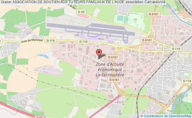 plan association Association De Soutien Aux Tuteurs Familiaux De L'aude Carcassonne