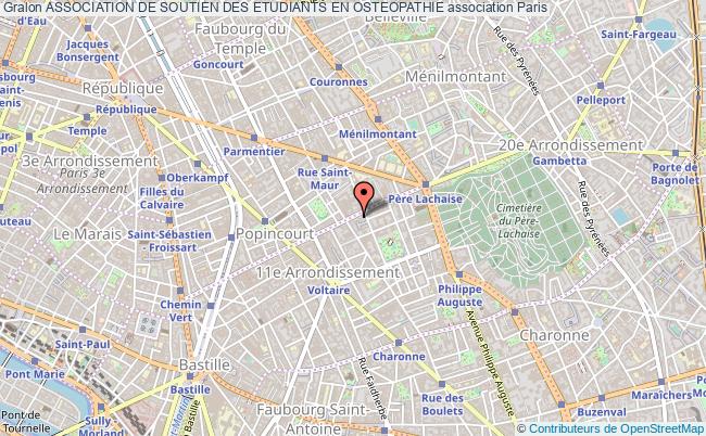 plan association Association De Soutien Des Etudiants En Osteopathie Paris