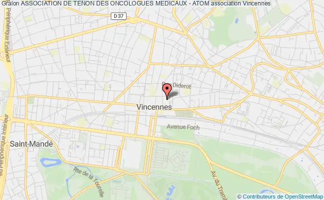plan association Association De Tenon Des Oncologues Medicaux - Atom Vincennes