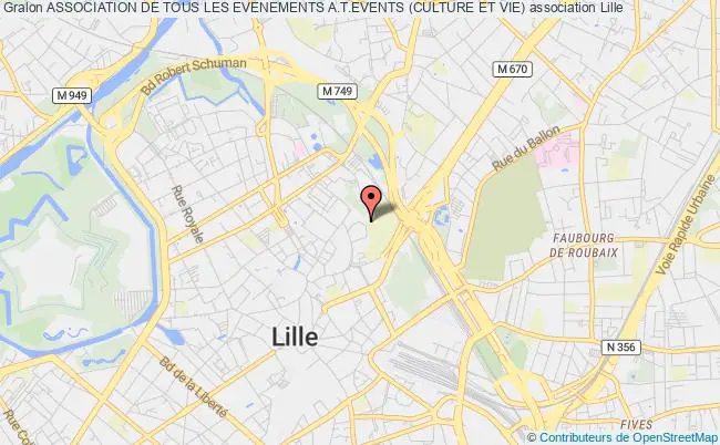 plan association Association De Tous Les Evenements A.t.events (culture Et Vie) Lille