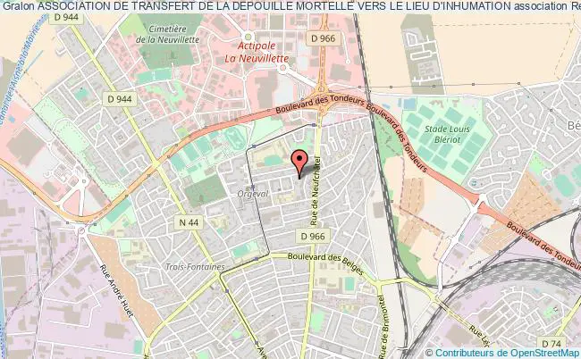 plan association Association De Transfert De La Depouille Mortelle Vers Le Lieu D'inhumation Reims