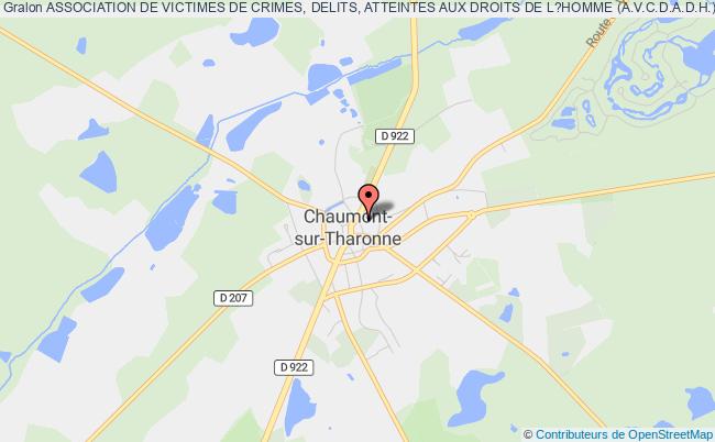 plan association Association De Victimes De Crimes, Delits, Atteintes Aux Droits De L?homme (a.v.c.d.a.d.h.) Chaumont-sur-Tharonne