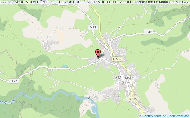 plan association Association De Village Le Mont De Le Monastier Sur Gazeille Le    Monastier-sur-Gazeille