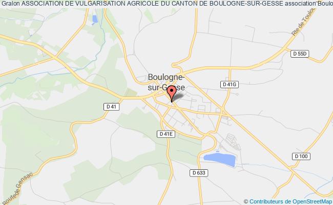 plan association Association De Vulgarisation Agricole Du Canton De Boulogne-sur-gesse Boulogne-sur-Gesse