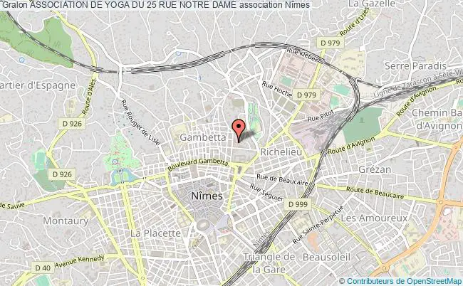 plan association Association De Yoga Du 25 Rue Notre Dame Nîmes