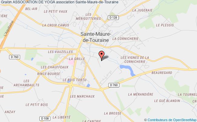 plan association Association De Yoga Sainte-Maure-de-Touraine