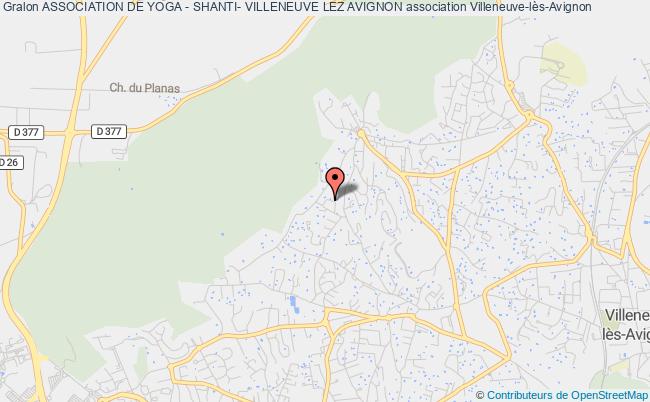 plan association Association De Yoga - Shanti- Villeneuve Lez Avignon Villeneuve-lès-Avignon
