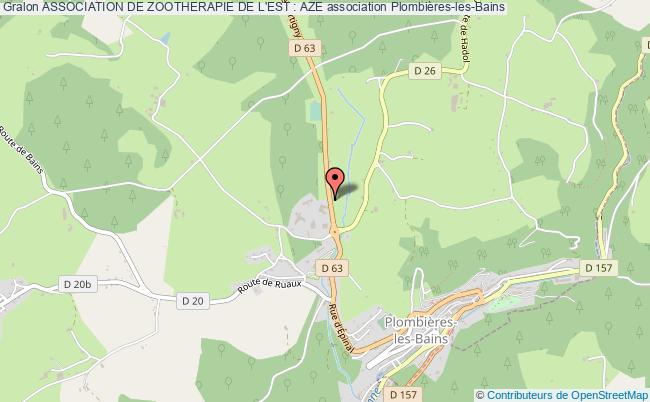plan association Association De Zootherapie De L'est : Aze Plombières-les-Bains