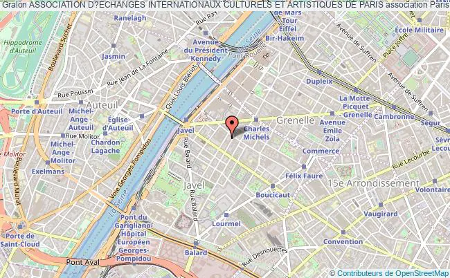 plan association Association D?echanges Internationaux Culturels Et Artistiques De Paris Paris