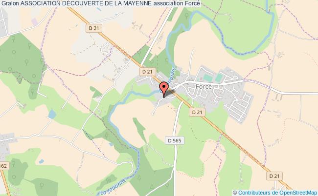 plan association Association DÉcouverte De La Mayenne Forcé