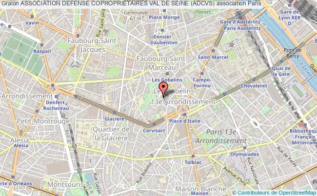plan association Association Defense Coproprietaires Val De Seine (adcvs) Paris