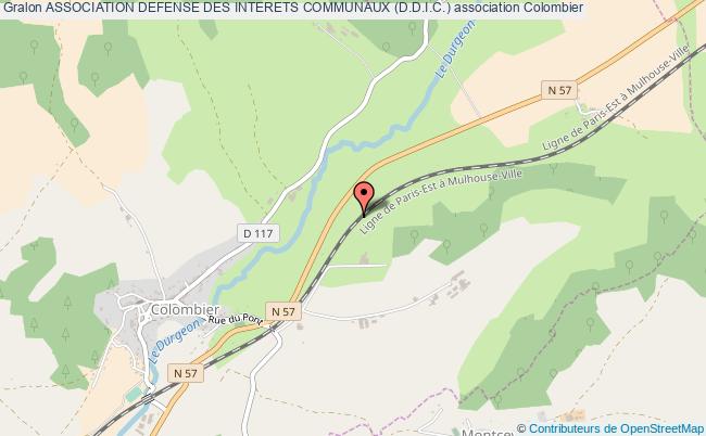 plan association Association Defense Des Interets Communaux (d.d.i.c.) Colombier