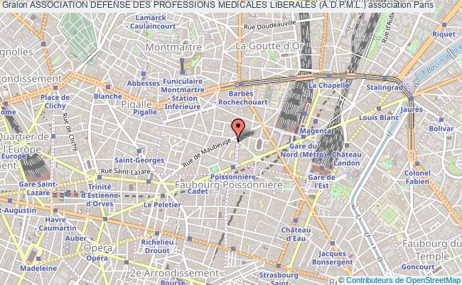 plan association Association Defense Des Professions Medicales Liberales (a.d.p.m.l.) Paris
