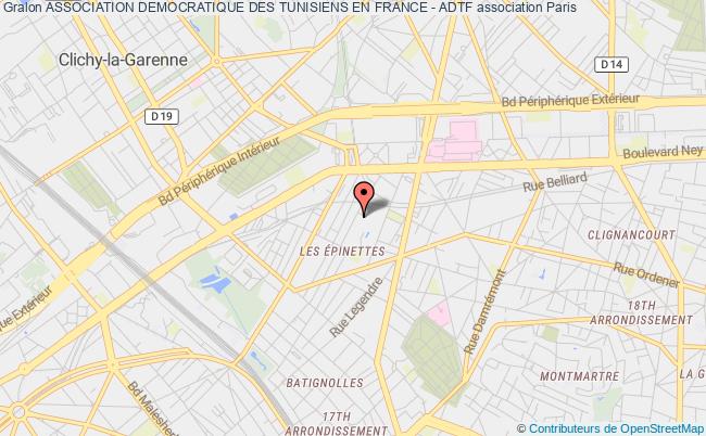 plan association Association Democratique Des Tunisiens En France - Adtf Paris