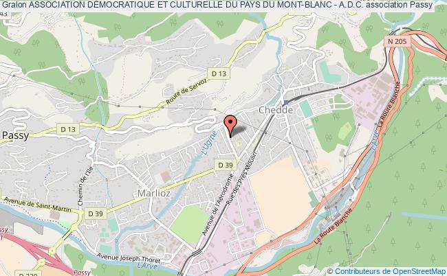 plan association Association DÉmocratique Et Culturelle Du Pays Du Mont-blanc - A.d.c. Passy