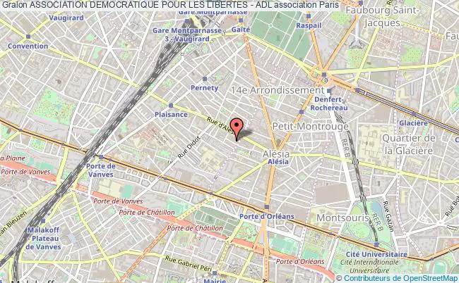plan association Association Democratique Pour Les Libertes - Adl Paris