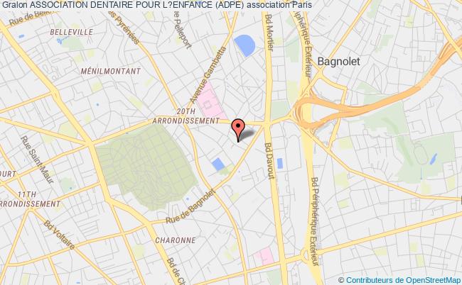 plan association Association Dentaire Pour L?enfance (adpe) Paris