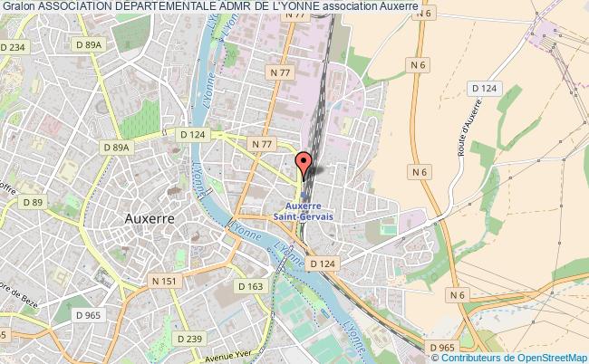 plan association Association DÉpartementale Admr De L'yonne Auxerre