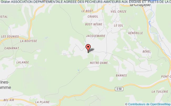 plan association Association Departementale Agreee Des Pecheurs Amateurs Aux Engins Et  Filets De La Dordogne (adapaef 24) Castelnaud-la-Chapelle