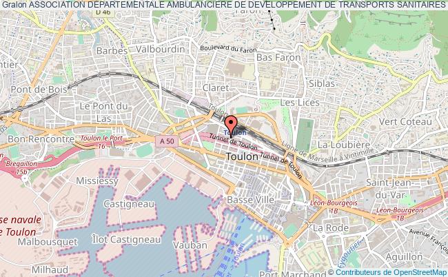 plan association Association Departementale Ambulanciere De Developpement De Transports Sanitaires Urgent Toulon