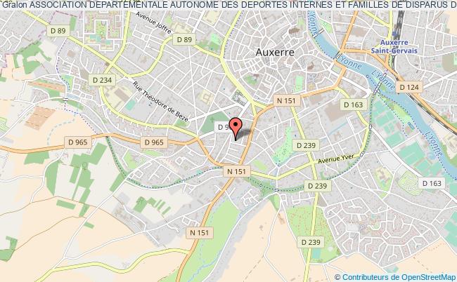 ASSOCIATION DEPARTEMENTALE AUTONOME DES DEPORTES INTERNES ET FAMILLES DE DISPARUS DE L'YONNE