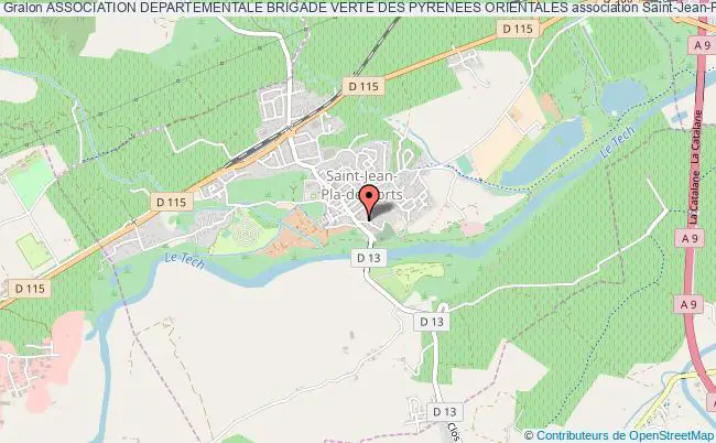 plan association Association Departementale Brigade Verte Des Pyrenees Orientales Saint-Jean-Pla-de-Corts