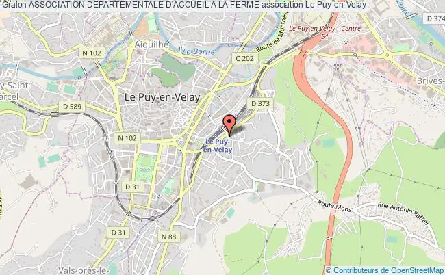 plan association Association Departementale D'accueil A La Ferme Le Puy-en-Velay