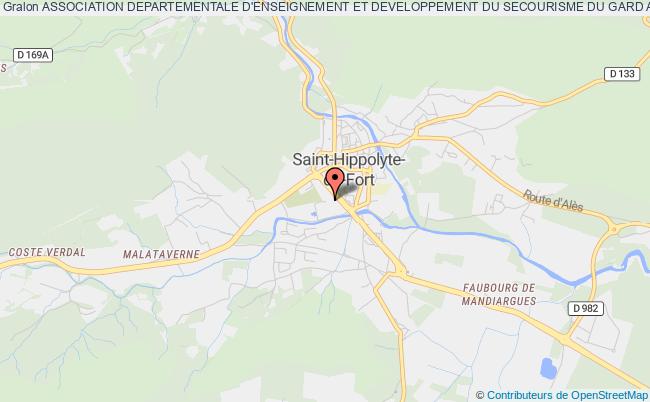 plan association Association Departementale D'enseignement Et Developpement Du Secourisme Du Gard Adeds30 Saint-Hippolyte-du-Fort