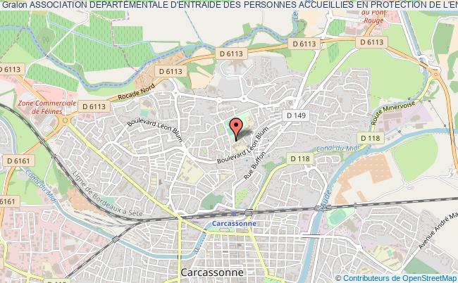plan association Association Departementale D'entraide Des Personnes Accueillies En Protection De L'enfance - Adepape - Carcassonne