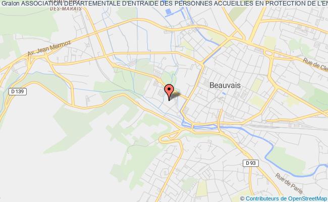 plan association Association Departementale D'entraide Des Personnes Accueillies En Protection De L'enfance De L'oise Beauvais