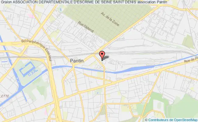 plan association Association Departementale D'escrime De Seine Saint Denis Pantin