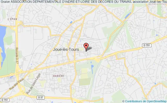 plan association Association Departementale D'indre-et-loire Des Decores Du Travail Joué-lès-Tours