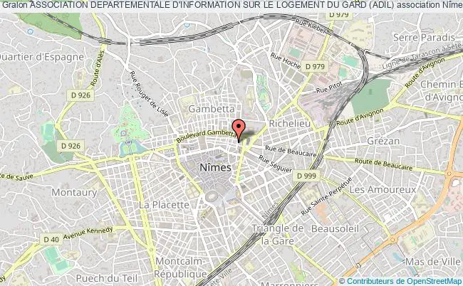 plan association Association Departementale D'information Sur Le Logement Du Gard (adil) Nîmes