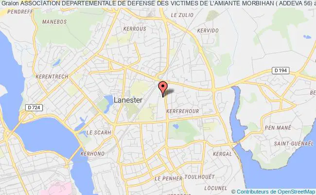 plan association Association Departementale De Defense Des Victimes De L'amiante Morbihan ( Addeva 56) Lanester