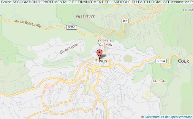 ASSOCIATION DEPARTEMENTALE DE FINANCEMENT DE L'ARDECHE DU PARTI SOCIALISTE