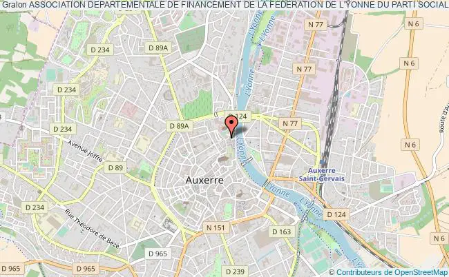 plan association Association Departementale De Financement De La Federation De L'yonne Du Parti Socialiste Auxerre