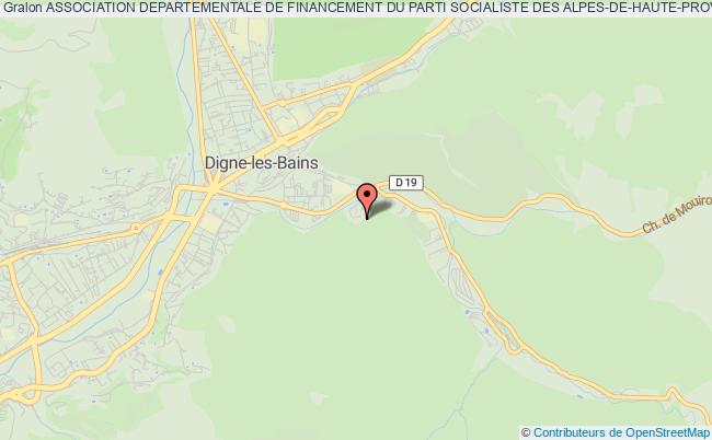 plan association Association Departementale De Financement Du Parti Socialiste Des Alpes-de-haute-provence. Digne-les-Bains