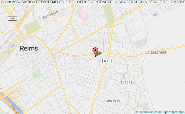 plan association Association DÉpartementale De L'office Central De La CoopÉration A L'École De La Marne Reims