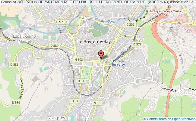 plan association Association Departementale De Loisirs Du Personnel De L'a.n.p.e. (adelpa 43) Le    Puy-en-Velay