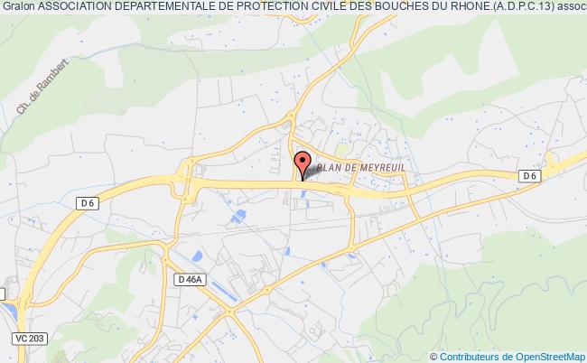 plan association Association Departementale De Protection Civile Des Bouches Du Rhone.(a.d.p.c.13) Meyreuil