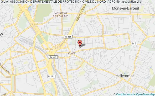 plan association Association Departementale De Protection Civile Du Nord (adpc 59) Lille