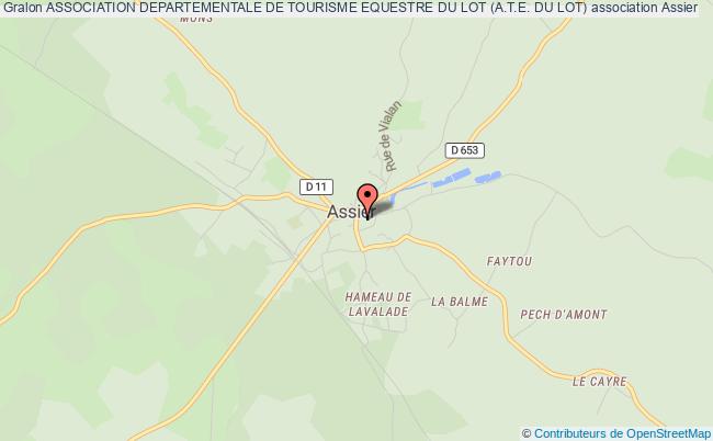 plan association Association Departementale De Tourisme Equestre Du Lot (a.t.e. Du Lot) Assier