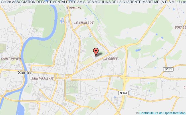 plan association Association Departementale Des Amis Des Moulins De La Charente-maritime (a.d.a.m. 17) Saintes