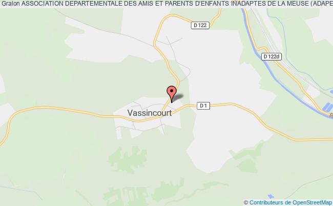 plan association Association Departementale Des Amis Et Parents D'enfants Inadaptes De La Meuse (adapeim) Vassincourt