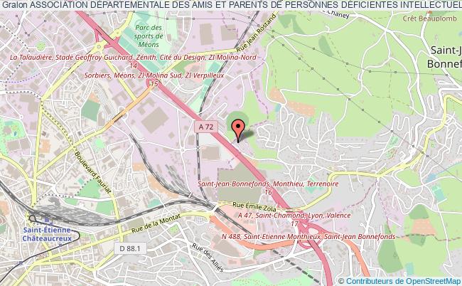 plan association Association DÉpartementale Des Amis Et Parents De Personnes DÉficientes Intellectuelles De La Loire Saint-Étienne