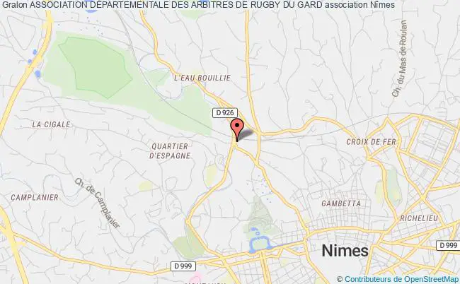 plan association Association DÉpartementale Des Arbitres De Rugby Du Gard Nîmes