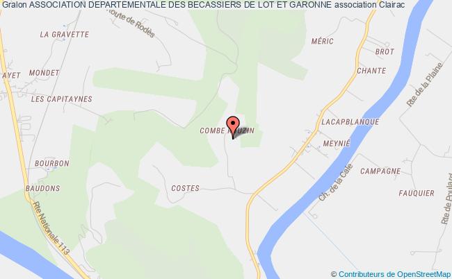 plan association Association Departementale Des Becassiers De Lot Et Garonne Clairac