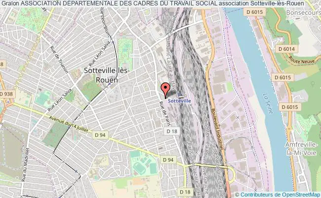 plan association Association DÉpartementale Des Cadres Du Travail Social Sotteville-lès-Rouen